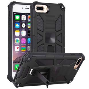 For iPhone 6 Plus Shockproof TPU + PC Magnetic Protective Case with Holder(Black)