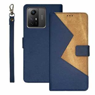 For Xiaomi Redmi Note 12S idewei Two-color Splicing Leather Phone Case(Blue)