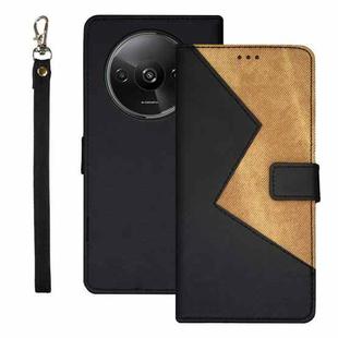 For Xiaomi Redmi A3 4G idewei Two-color Splicing Leather Phone Case(Black)