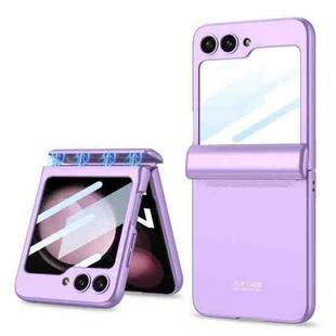 For Samsung Galaxy Z Flip5 GKK Integrated Magnetic Full Coverage Folding Phone Case(Purple)