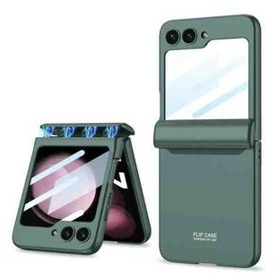 For Samsung Galaxy Z Flip5 GKK Integrated Magnetic Full Coverage Folding Phone Case(Green)