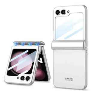 For Samsung Galaxy Z Flip5 GKK Integrated Magnetic Full Coverage Folding Phone Case(Silver)