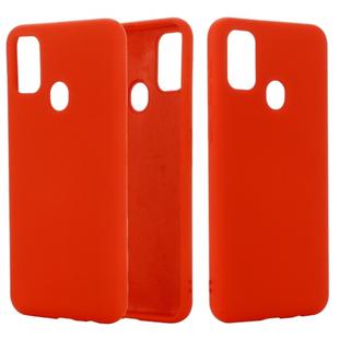 For Huawei P smart 2020 Pure Color Liquid Silicone Shockproof Full Coverage Case(Red)