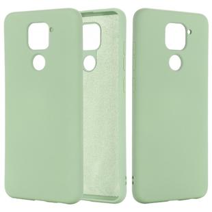 For Xiaomi Redmi Note 9 / Redmi 10X 4G Pure Color Liquid Silicone Shockproof Full Coverage Case(Green)