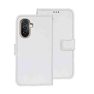 For Huawei nova Y71 idewei Crazy Horse Texture Leather Phone Case with Holder(White)
