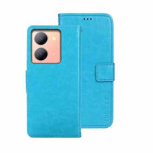 For vivo Y78 5G idewei Crazy Horse Texture Leather Phone Case(Sky Blue)