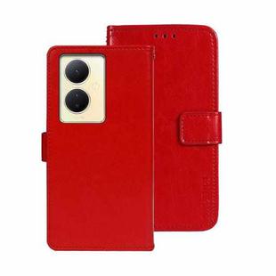 For vivo Y78 5G Global idewei Crazy Horse Texture Leather Phone Case(Red)