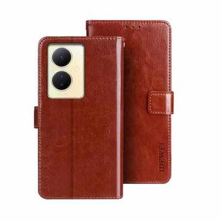 For vivo Y78 5G Global idewei Crazy Horse Texture Leather Phone Case(Brown)