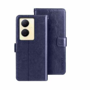 For vivo Y78 5G Global idewei Crazy Horse Texture Leather Phone Case(Blue)