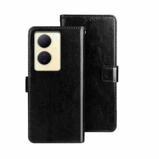 For vivo Y78 5G Global idewei Crazy Horse Texture Leather Phone Case(Black)