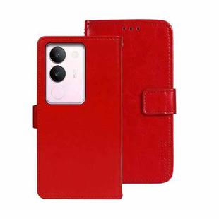 For vivo V29 5G Global idewei Crazy Horse Texture Leather Phone Case(Red)