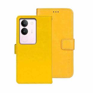 For vivo V29 5G Global idewei Crazy Horse Texture Leather Phone Case(Yellow)