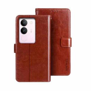 For vivo V29 5G Global idewei Crazy Horse Texture Leather Phone Case(Brown)