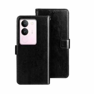 For vivo V29 5G Global idewei Crazy Horse Texture Leather Phone Case(Black)