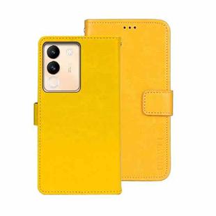 For vivo V29e 5G Taiwan idewei Crazy Horse Texture Leather Phone Case(Yellow)