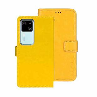 For vivo V30 idewei Crazy Horse Texture Leather Phone Case(Yellow)