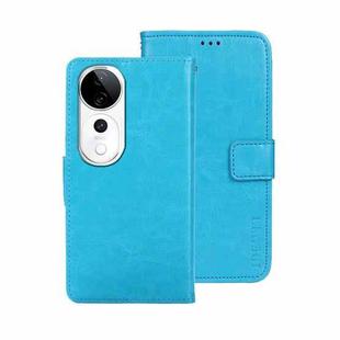 For vivo V40 5G idewei Crazy Horse Texture Leather Phone Case(Sky Blue)