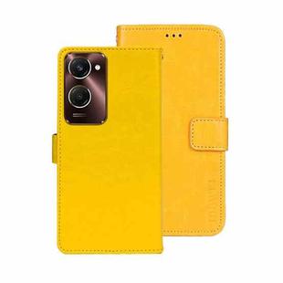 For vivo Y28s 5G idewei Crazy Horse Texture Leather Phone Case(Yellow)