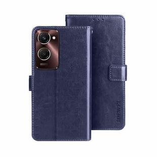 For vivo Y28s 5G idewei Crazy Horse Texture Leather Phone Case(Blue)