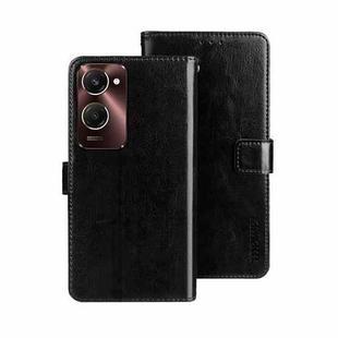 For vivo Y28s 5G idewei Crazy Horse Texture Leather Phone Case(Black)