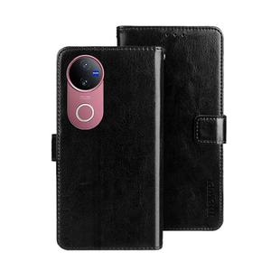 For vivo V50 5G Global idewei Crazy Horse Texture Leather Phone Case(Black)