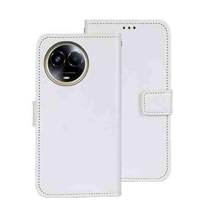 For Realme 11 5G idewei Crazy Horse Texture Leather Phone Case with Holder(White)