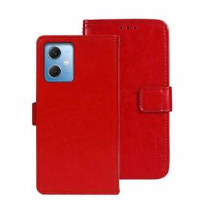 For Xiaomi Redmi Note 12 4G Global idewei Crazy Horse Texture Leather Phone Case(Red)