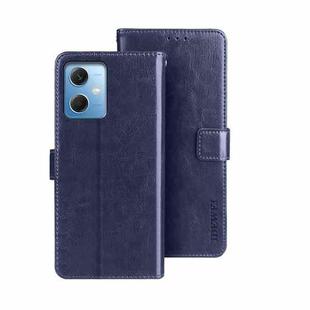 For Xiaomi Redmi Note 12 4G Global idewei Crazy Horse Texture Leather Phone Case(Blue)