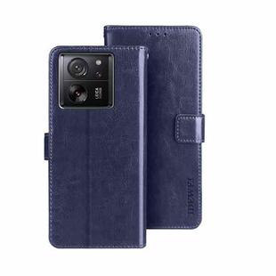 For Xiaomi 13T / 13T Pro idewei Crazy Horse Texture Leather Phone Case(Blue)