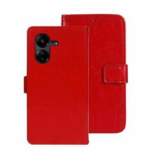 For Xiaomi Redmi 13C idewei Crazy Horse Texture Leather Phone Case(Red)