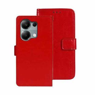 For Xiaomi Redmi Note 13 Pro 4G idewei Crazy Horse Texture Leather Phone Case(Red)