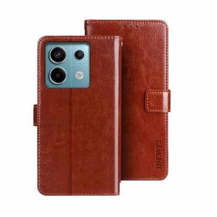 For Xiaomi Redmi Note 13 Pro 5G idewei Crazy Horse Texture Leather Phone Case(Brown)