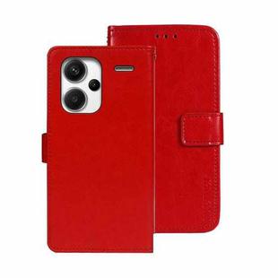 For Xiaomi Redmi Note 13 Pro+ 5G idewei Crazy Horse Texture Leather Phone Case(Red)