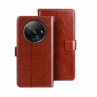 For Xiaomi Redmi A3 4G idewei Crazy Horse Texture Leather Phone Case(Brown)