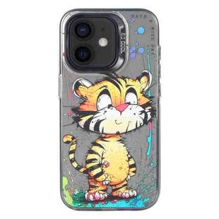 For iPhone 11 Animal Pattern Oil Painting Series PC + TPU Phone Case(Colorful Tiger)