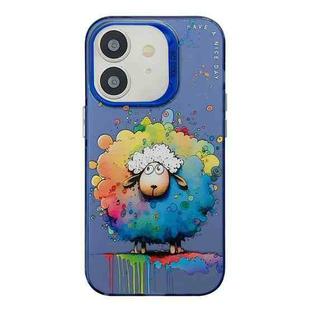 For iPhone 11 Animal Pattern Oil Painting Series PC + TPU Phone Case(Sheep)