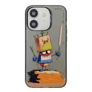 For iPhone 12 Animal Pattern Oil Painting Series PC + TPU Phone Case(Clown)