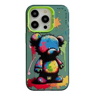 For iPhone 12 Pro Animal Pattern Oil Painting Series PC + TPU Phone Case(Colorful Bear)