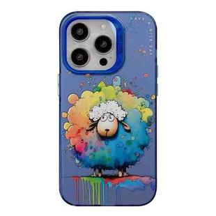 For iPhone 12 Pro Animal Pattern Oil Painting Series PC + TPU Phone Case(Sheep)