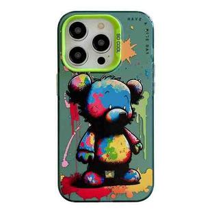 For iPhone 12 Pro Max Animal Pattern Oil Painting Series PC + TPU Phone Case(Colorful Bear)