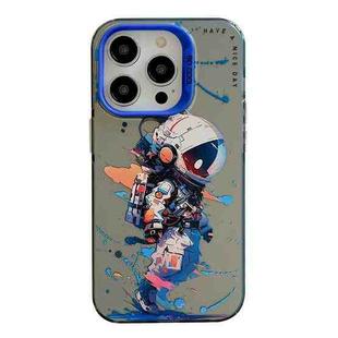 For iPhone 12 Pro Max Animal Pattern Oil Painting Series PC + TPU Phone Case(Tattered Astronaut)