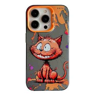 For iPhone 13 Pro Animal Pattern Oil Painting Series PC + TPU Phone Case(Smiling Cat)