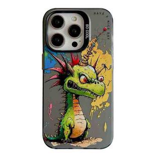 For iPhone 14 Pro Max Animal Pattern Oil Painting Series PC + TPU Phone Case(Dragon)