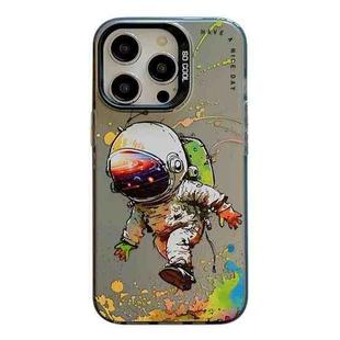 For iPhone 15 Pro Max Animal Pattern Oil Painting Series PC + TPU Phone Case(Astronaut)