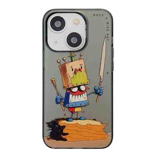 For iPhone 15 Animal Pattern Oil Painting Series PC + TPU Phone Case(Clown)