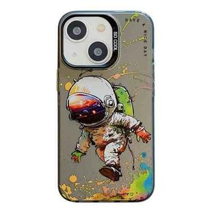 For iPhone 15 Plus Animal Pattern Oil Painting Series PC + TPU Phone Case(Astronaut)