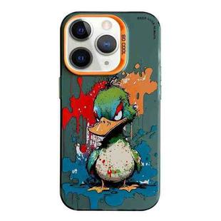 For iPhone 11 Pro Max Animal Pattern Oil Painting Series PC + TPU Phone Case(Angry Duck)