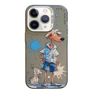 For iPhone 11 Pro Max Animal Pattern Oil Painting Series PC + TPU Phone Case(Wolf)