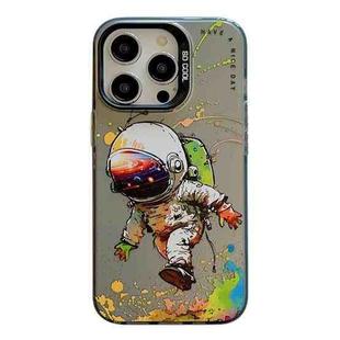 For iPhone 16 Pro Max Animal Pattern Oil Painting Series PC + TPU Phone Case(Astronaut)