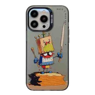 For iPhone 16 Pro Max Animal Pattern Oil Painting Series PC + TPU Phone Case(Clown)